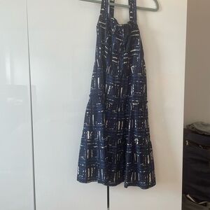 Milly Navy and Cream Abstract Dress